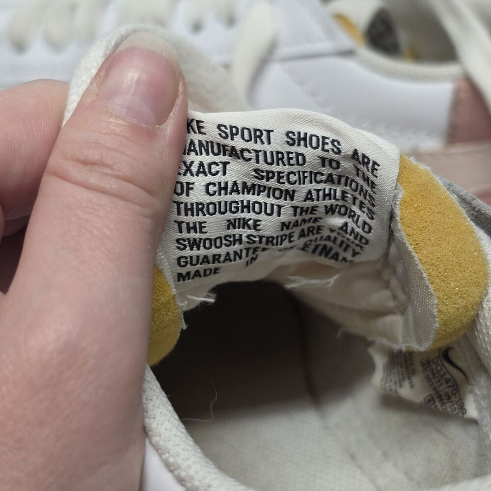 Nike Blazer Low '77 Jumbo Women's Size 9 Sneakers White Pink Retro Style - Picture 4 of 9
